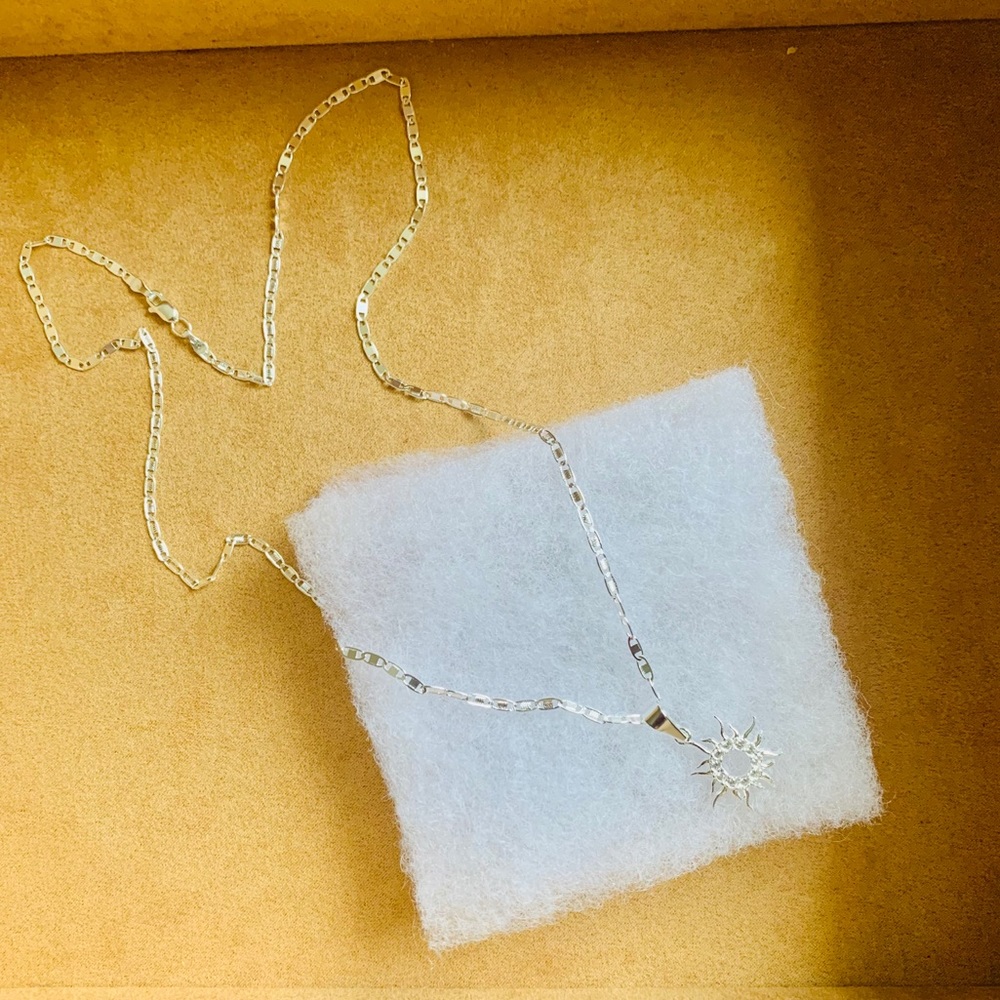 Silver Sun Necklace